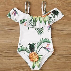 NEW! Girl’s Tropical Pineapple Print One Piece